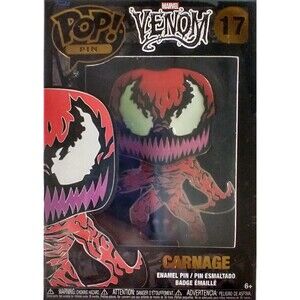 Funko Pop! Sized Pin Marvel: Venom Carnage Eyes Glow!  NEW IN SEALED BOX